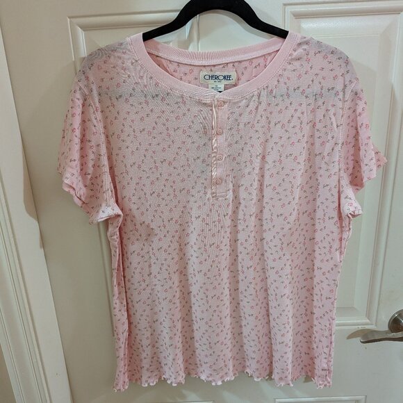 Cherokee Pink Short-Sleeve Tee - 100% Cotton - Size 1X (US) - Picture 1 of 5